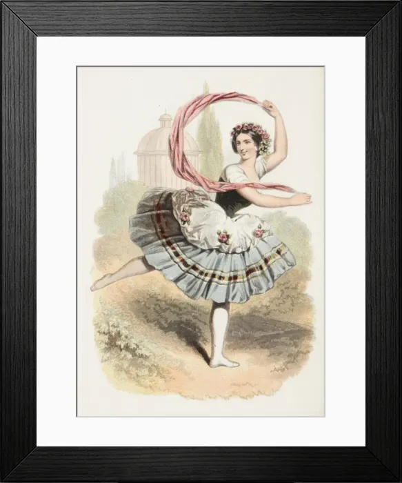 Framed Print : Ballerina. A ballerina dancing amid classical scenery Framed Print : Ballerina. A ballerina dancing amid classical scenery