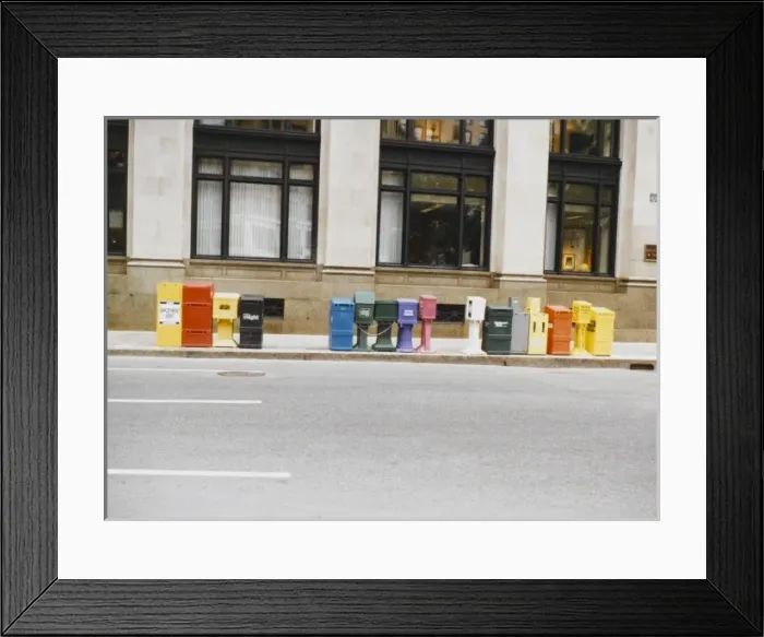 Framed Print : Magazine Bins Boston Framed Print : Magazine Bins Boston