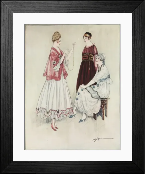 Framed Print : Tea and Boudoir Gowns 1916 Framed Print : Tea and Boudoir Gowns 1916