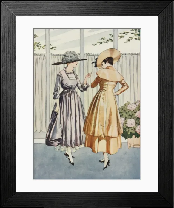 Framed Print : Deux Jolie Toilettes / Summer Series Framed Print : Deux Jolie Toilettes / Summer Series