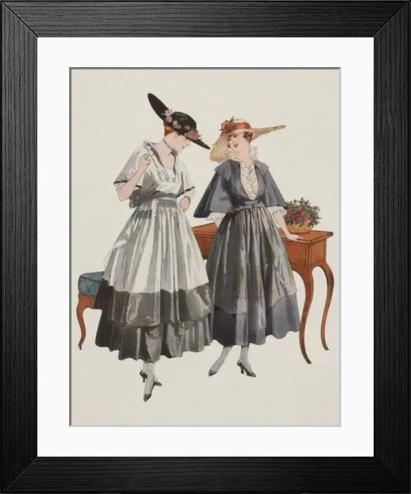 Framed Print : Toilettes d Framed Print : Toilettes d