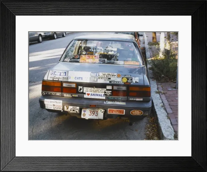 Framed Print : Bumper Stickers Boston Framed Print : Bumper Stickers Boston