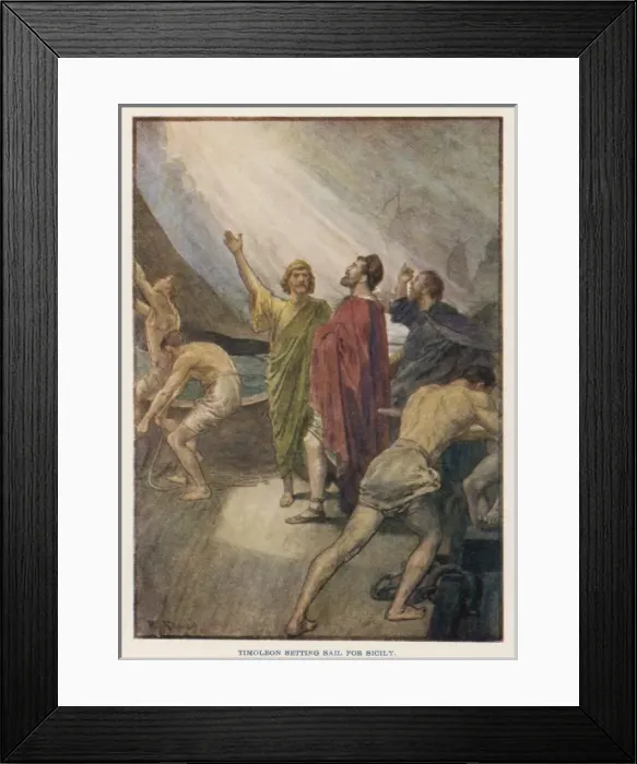 Framed Print : Timoleon Sails to Sicily Framed Print : Timoleon Sails to Sicily
