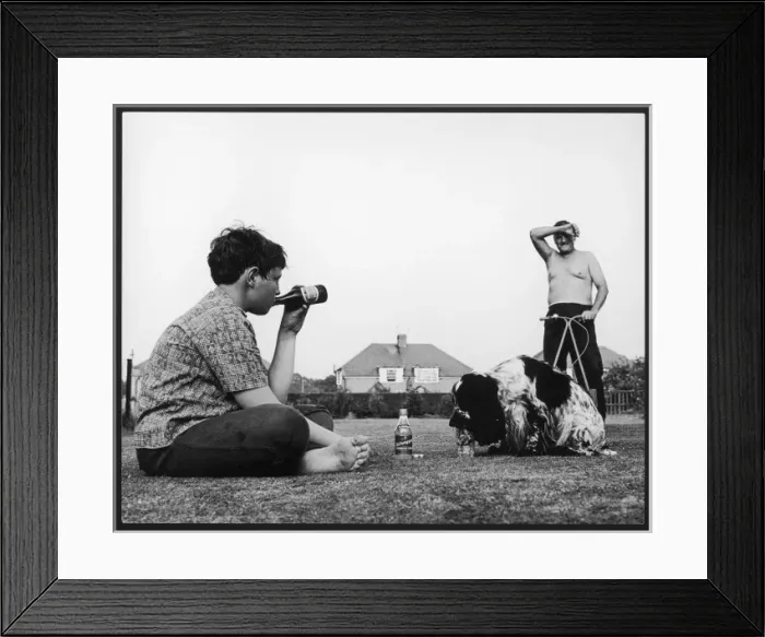 Framed Print : Suburban Sunday 1970S Framed Print : Suburban Sunday 1970S