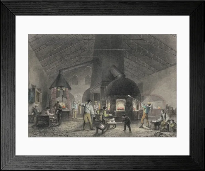Framed Print : Glass Making, London Framed Print : Glass Making, London
