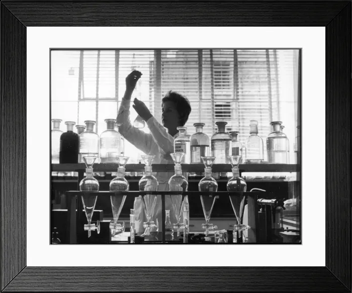 Framed Print : Chemist at Work 1962 Framed Print : Chemist at Work 1962