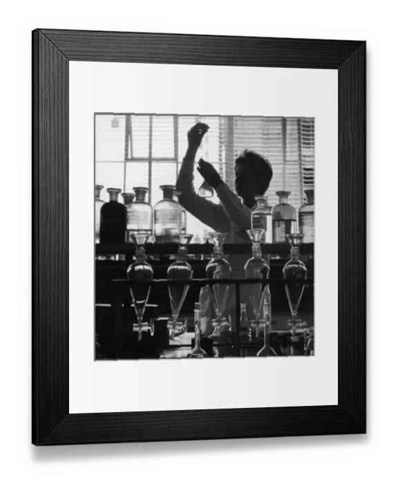 Framed Print : Chemist at Work 1962 Framed Print : Chemist at Work 1962