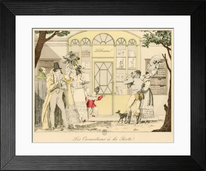 Framed Print : French Caricature Shop Framed Print : French Caricature Shop