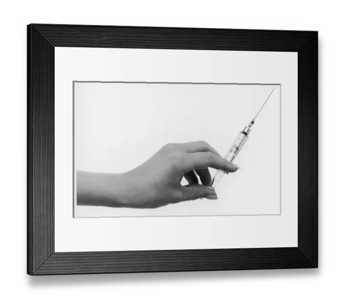 Framed Print : Syringe Ready for Action Framed Print : Syringe Ready for Action