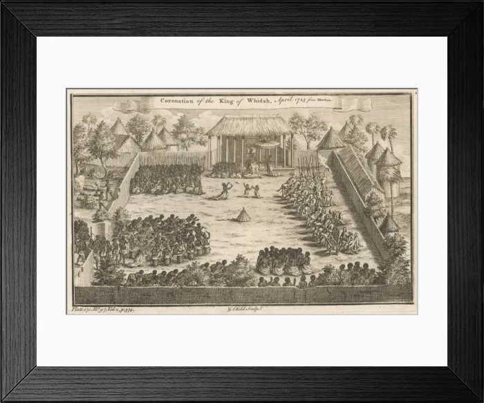 Framed Print : King of Dahomey Crowned Framed Print : King of Dahomey Crowned