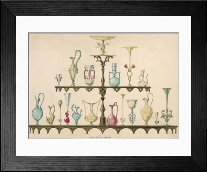 Framed Print : A Display of Vases