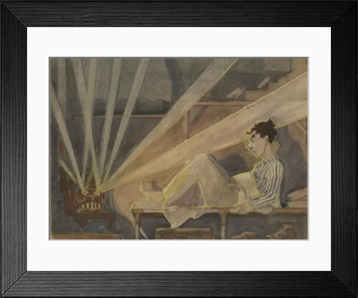 Framed Print : Trench Nightmare Cartoon Framed Print : Trench Nightmare Cartoon