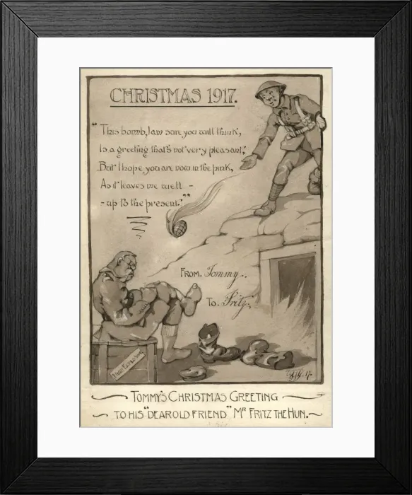 Framed Print : Christmas Card Cartoon Framed Print : Christmas Card Cartoon
