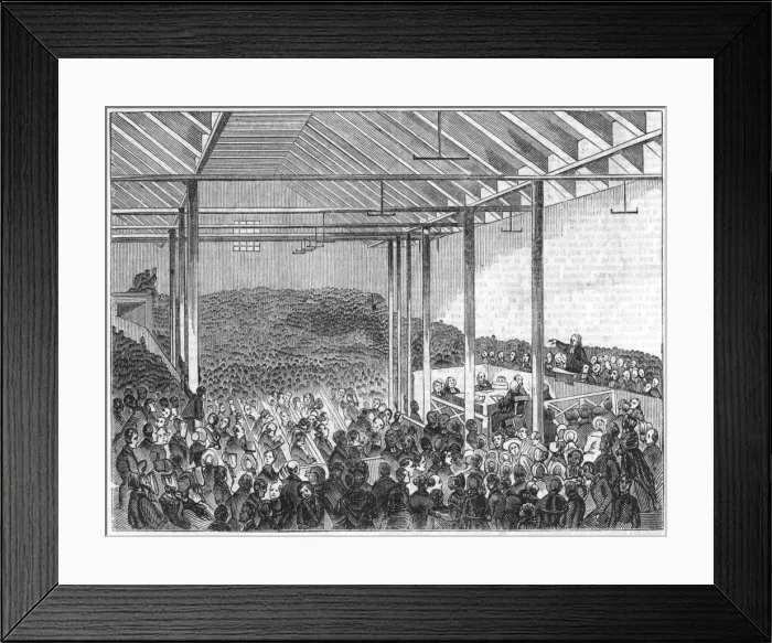 Framed Print : Free Church Meeting 1843 Framed Print : Free Church Meeting 1843