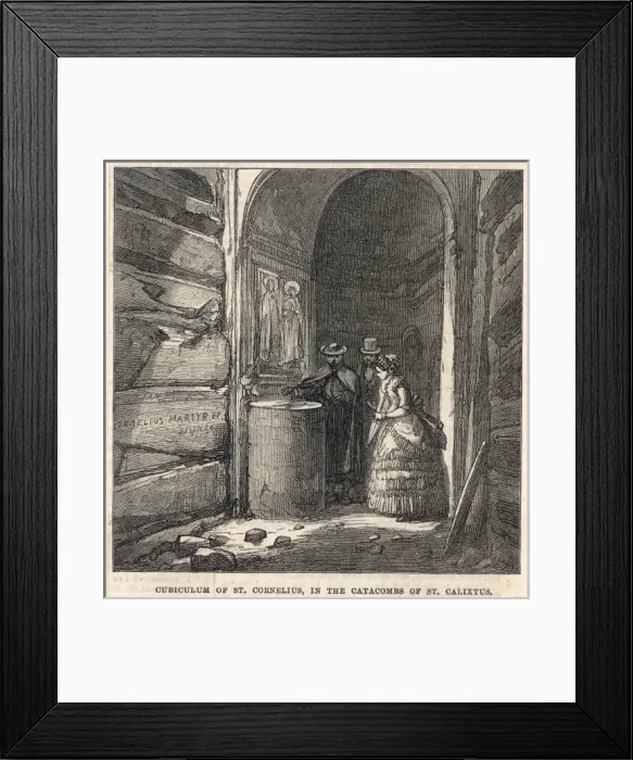 Framed Print : Rome / Catacombs / 1872 Framed Print : Rome / Catacombs / 1872