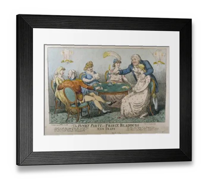 Framed Print : George IV Card Satire Framed Print : George IV Card Satire