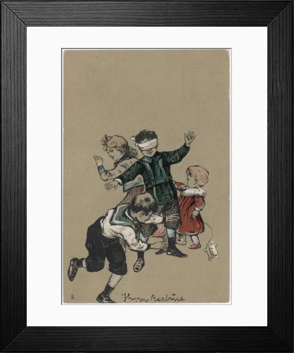 Framed Print : BLIND MANs BUFF / 1905 Framed Print : BLIND MANs BUFF / 1905
