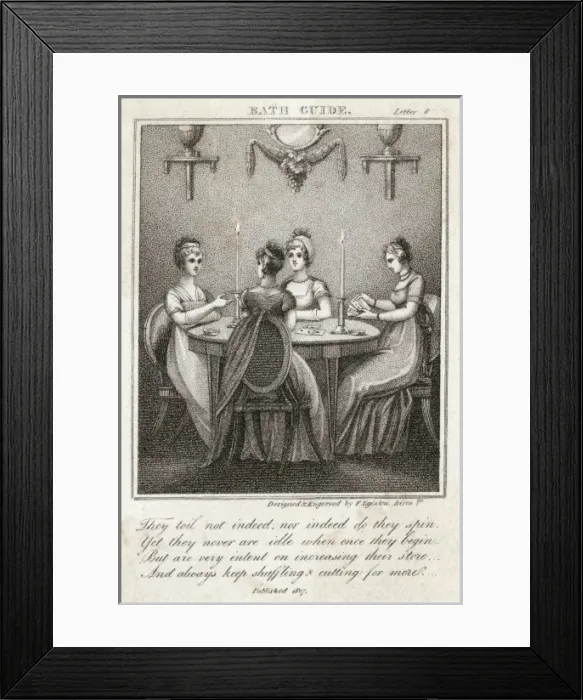 Framed Print : Playing Cards at Bath Framed Print : Playing Cards at Bath