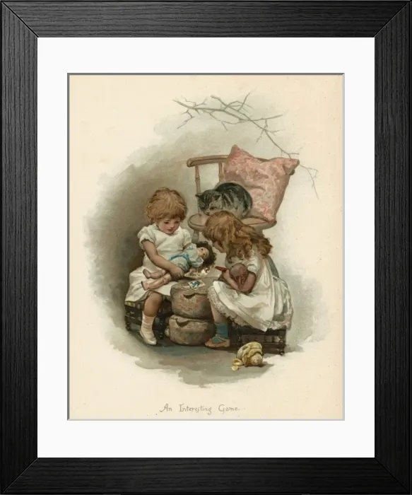 Framed Print : Children Play Card Game Framed Print : Children Play Card Game