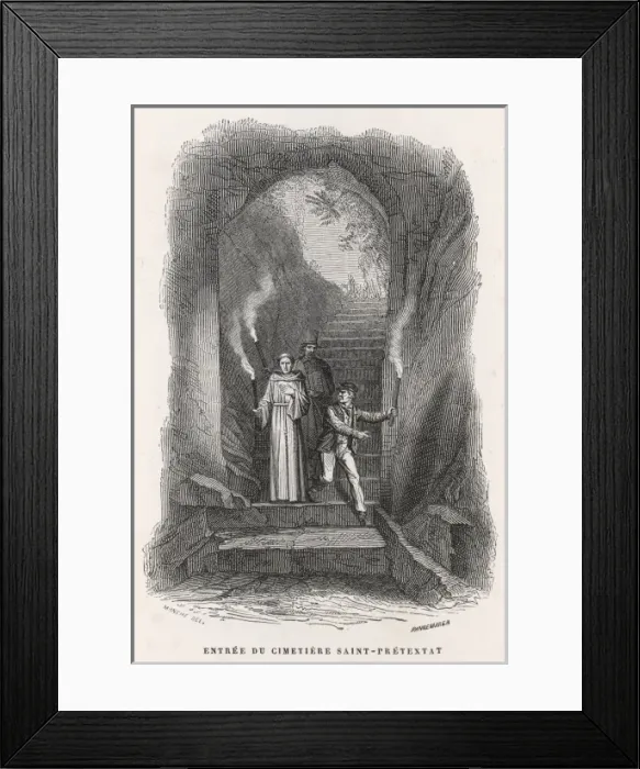Framed Print : ROMEs CATACOMBS / C. 1870 Framed Print : ROMEs CATACOMBS / C. 1870
