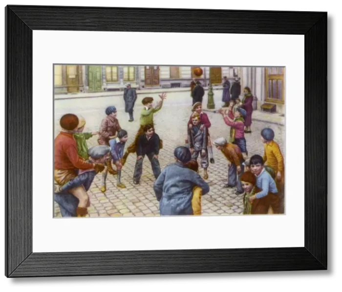 Framed Print : Children Playing Ball Framed Print : Children Playing Ball