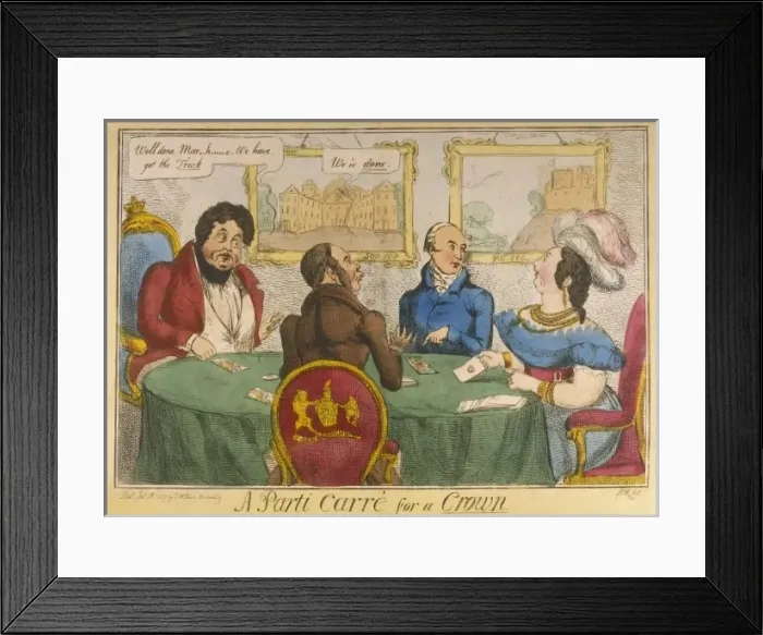 Framed Print : George IV Satire (Cards) Framed Print : George IV Satire (Cards)