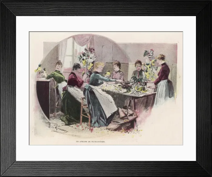 Framed Print : Putting Feathers on Toys Framed Print : Putting Feathers on Toys