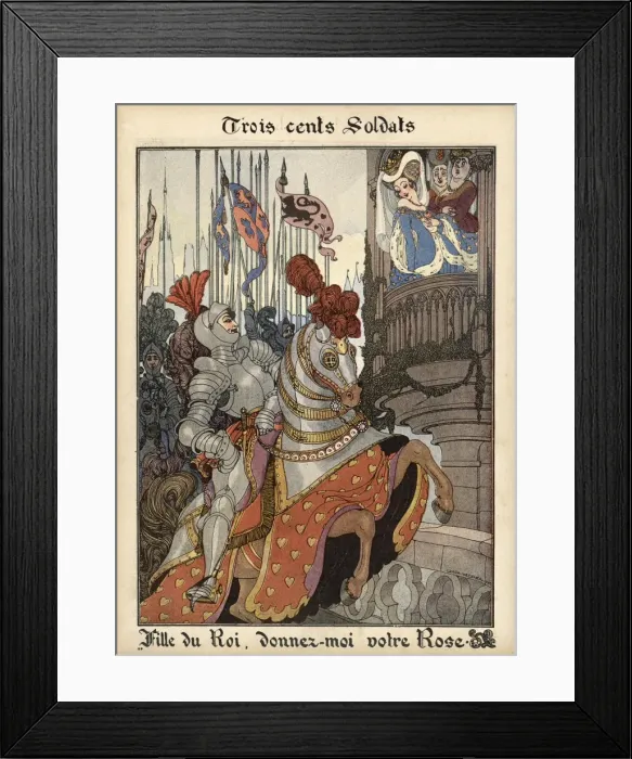 Framed Print : Knight & Princess Framed Print : Knight & Princess