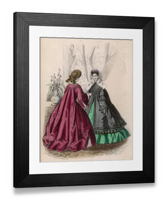 Framed Print : Mantles / Pardessus 1862 Framed Print : Mantles / Pardessus 1862