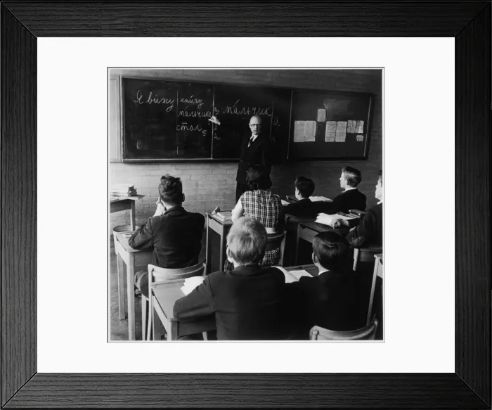 Framed Print : Pupils Learning Russian Framed Print : Pupils Learning Russian