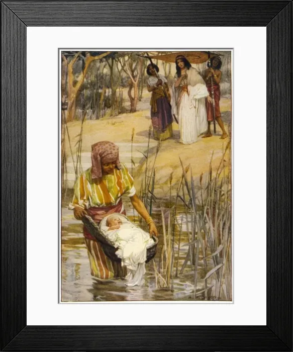 Framed Print : Infant Moses Found Framed Print : Infant Moses Found