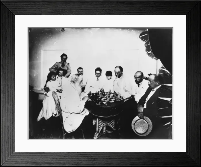 Framed Print : Tolstoy Playing Chess Framed Print : Tolstoy Playing Chess