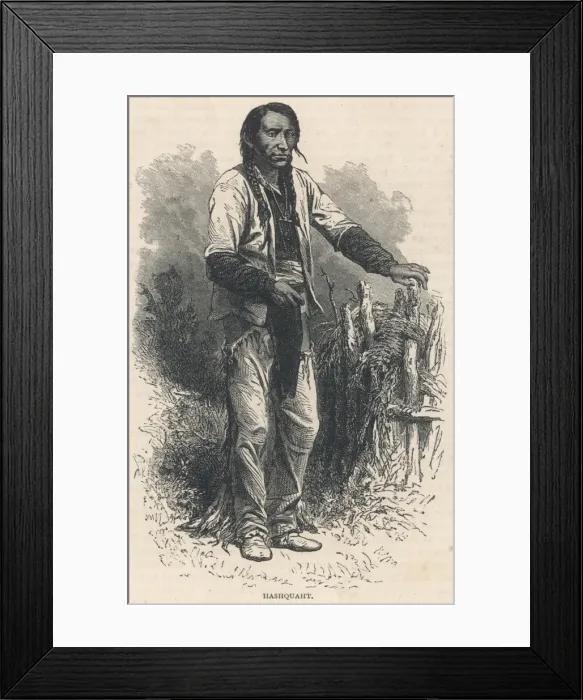 Framed Print : Racial / Shoshone Man 1860 Framed Print : Racial / Shoshone Man 1860