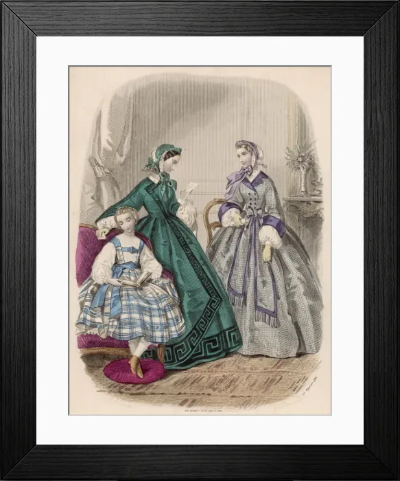 Framed Print : Fashions for Feb. 1861 Framed Print : Fashions for Feb. 1861