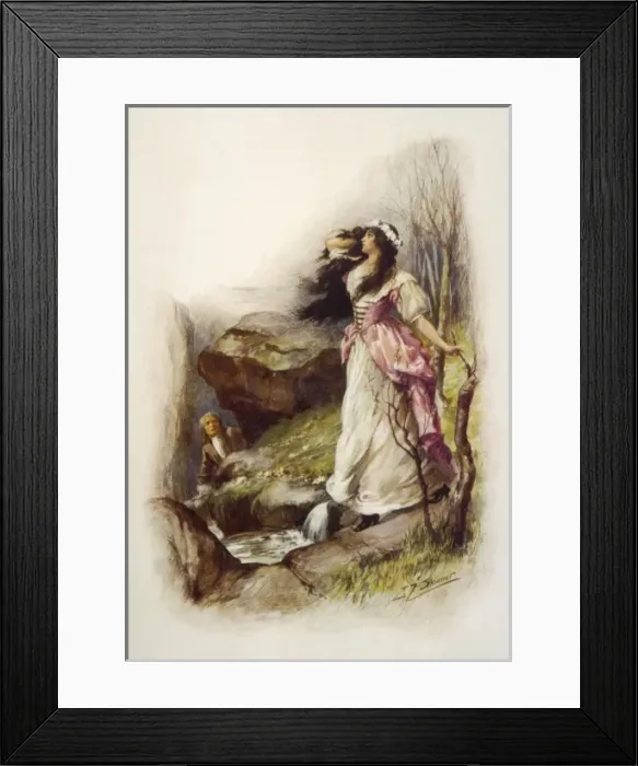Framed Print : Lorna Doone & John Ridd Framed Print : Lorna Doone & John Ridd