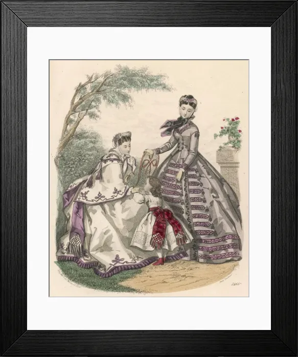 Framed Print : Costume / Women&girl 1864 Framed Print : Costume / Women&girl 1864