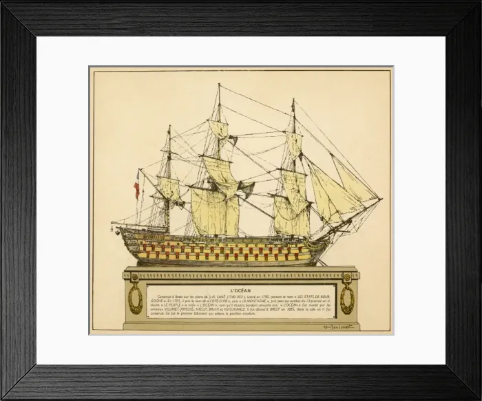 Framed Print : Ocean French Warship Framed Print : Ocean French Warship