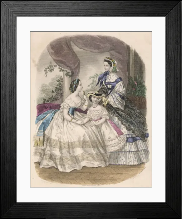 Framed Print : WOMEN & GIRL 1860 Framed Print : WOMEN & GIRL 1860
