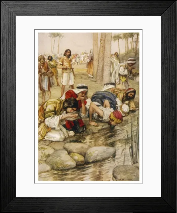 Framed Print : Gideon Chooses his Men Framed Print : Gideon Chooses his Men