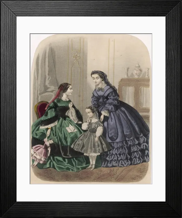 Framed Print : Costume & Doll 1859 Framed Print : Costume & Doll 1859