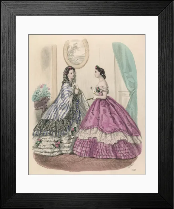 Framed Print : Empire Fashions 1864 Framed Print : Empire Fashions 1864