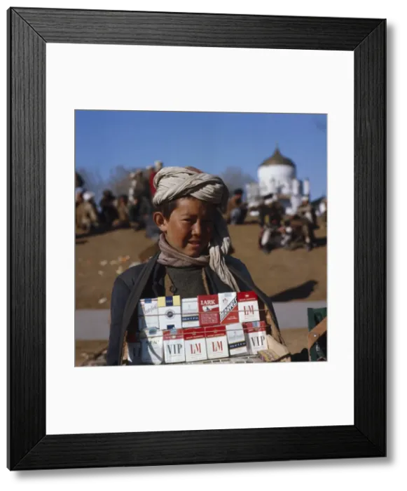 Framed Print : Afghan Boy Sells Cigs Framed Print : Afghan Boy Sells Cigs