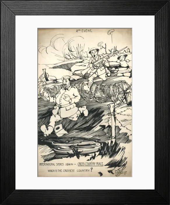 Framed Print : Cross Country Cartoon Framed Print : Cross Country Cartoon