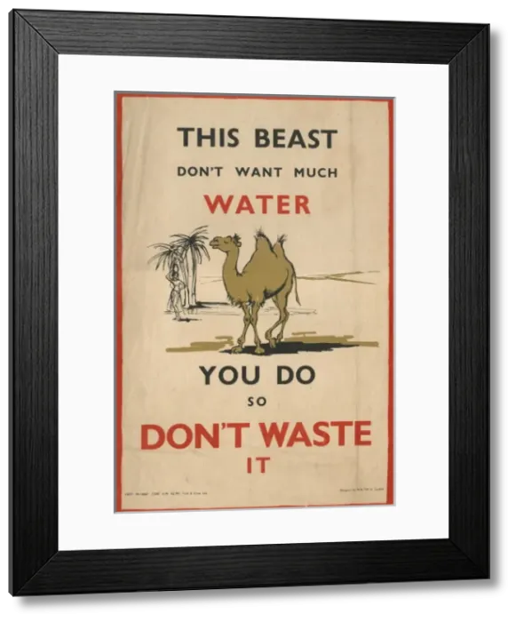 Framed Print : Save Water Poster Ww2 Framed Print : Save Water Poster Ww2