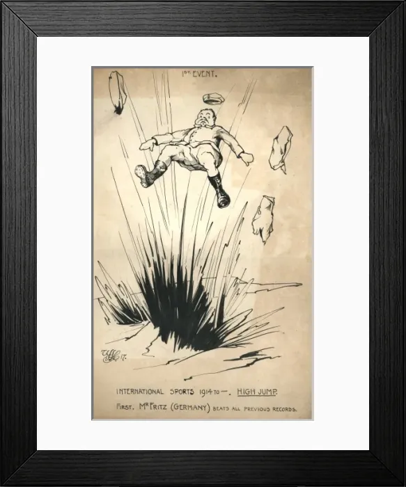 Framed Print : High Jump Cartoon Framed Print : High Jump Cartoon