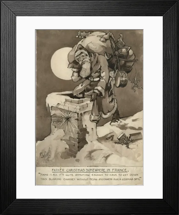 Framed Print : Santa on the Front Line Framed Print : Santa on the Front Line
