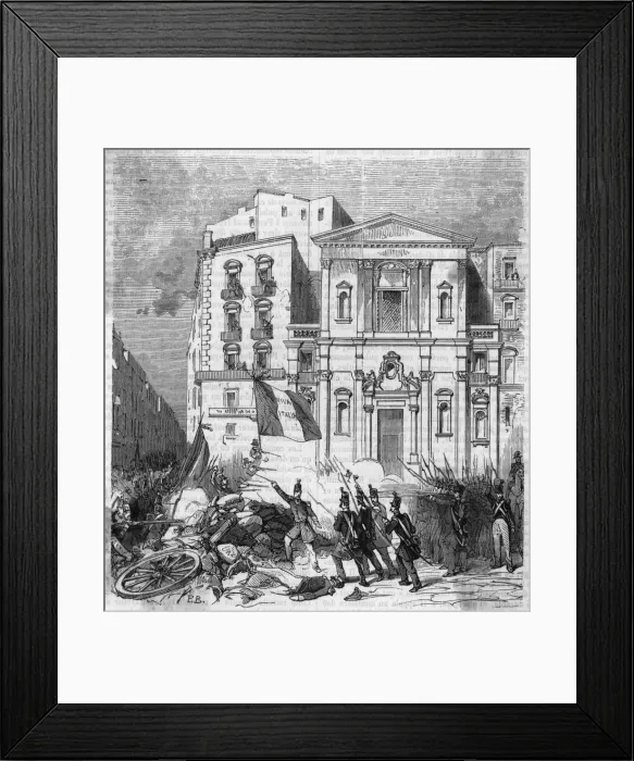 Framed Print : Uprising in Naples - 4 Framed Print : Uprising in Naples - 4