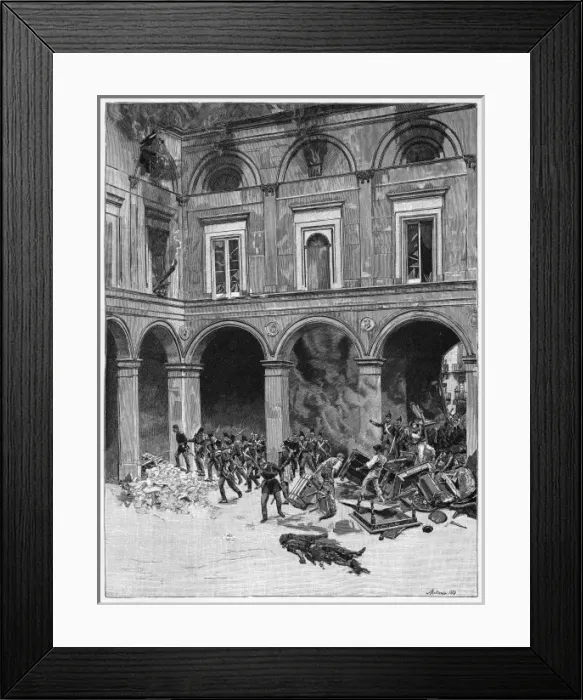 Framed Print : Uprising in Naples - 2 Framed Print : Uprising in Naples - 2