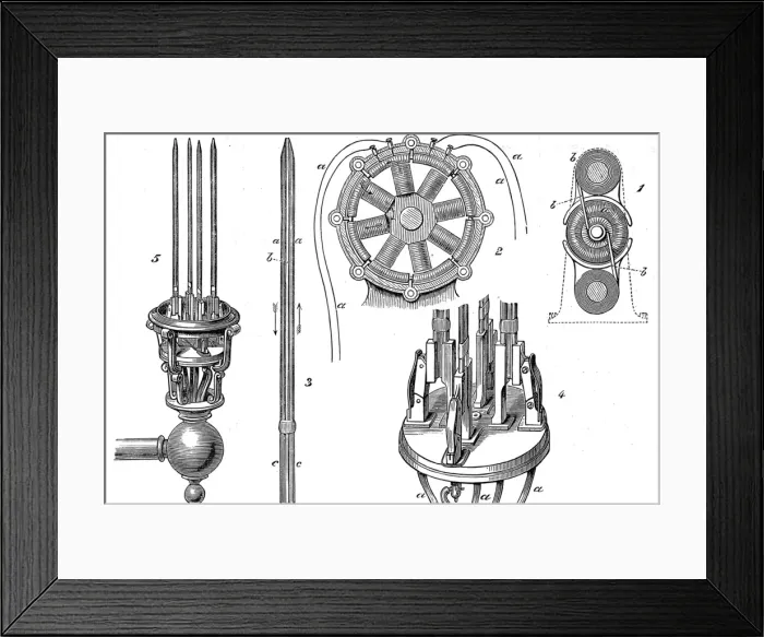 Framed Print : Jablochkoffs electric light apparatus Framed Print : Jablochkoffs electric light apparatus
