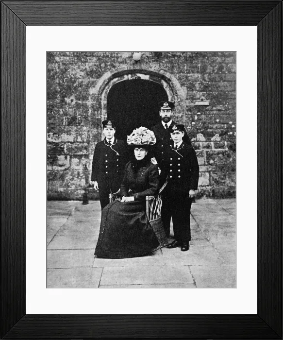Framed Print : George V, Queen Mary and the Royal Cadets Framed Print : George V, Queen Mary and the Royal Cadets